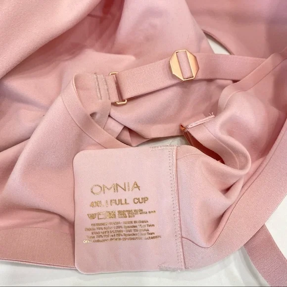 PARATUS OMNIA LAPIS Bonded Wirefree Bra In Pink Size 4XL Full Cup - Picture 2 of 12